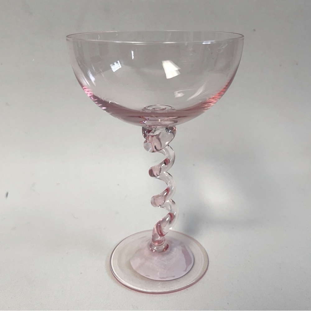 BKLYN Pink Wine Glass NWT